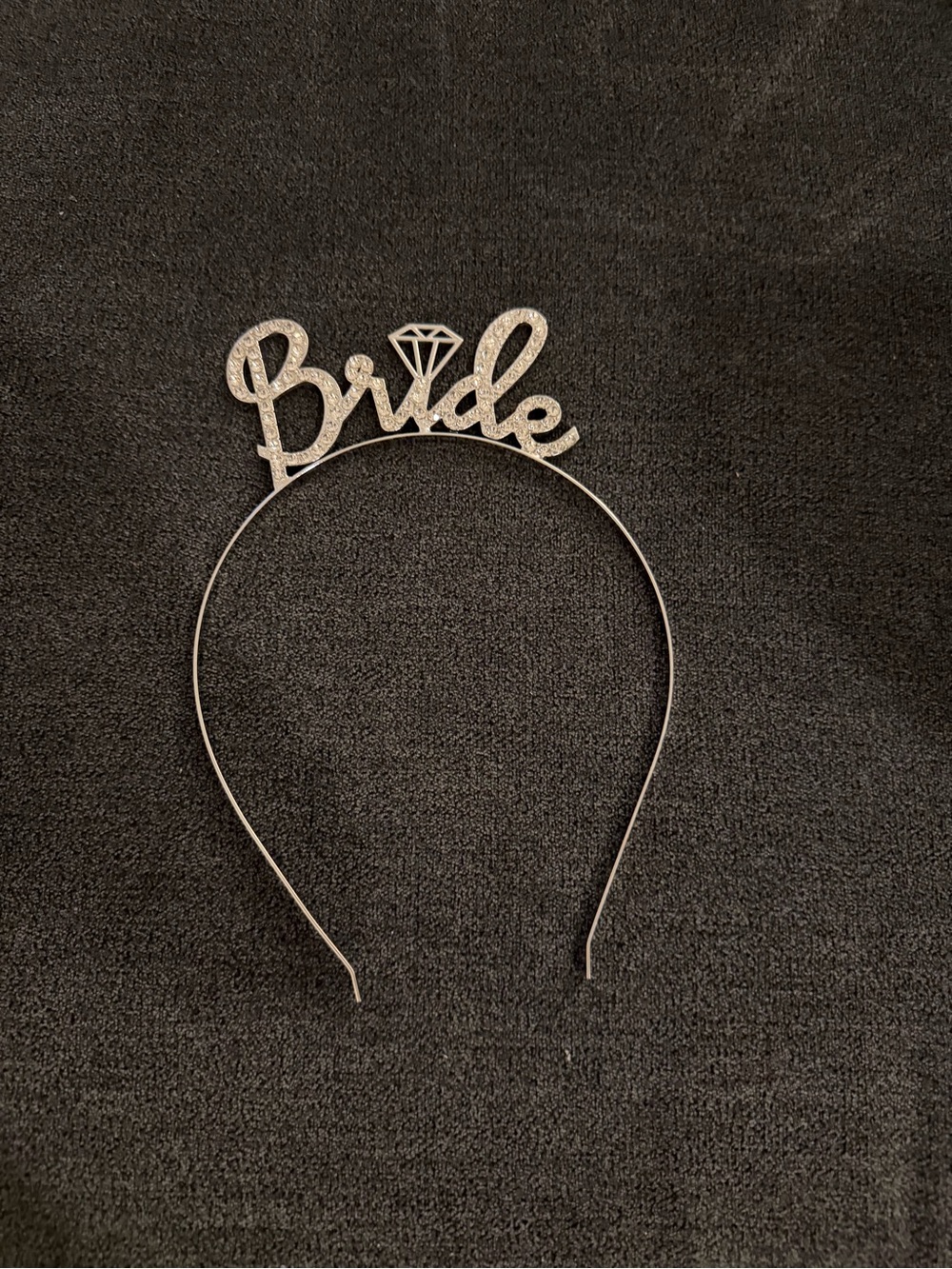 Bride Glitter Headband - Silver